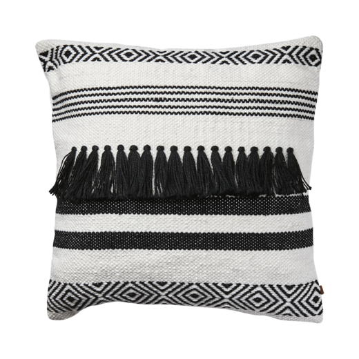 PETER Cushion cover, Ivory/black