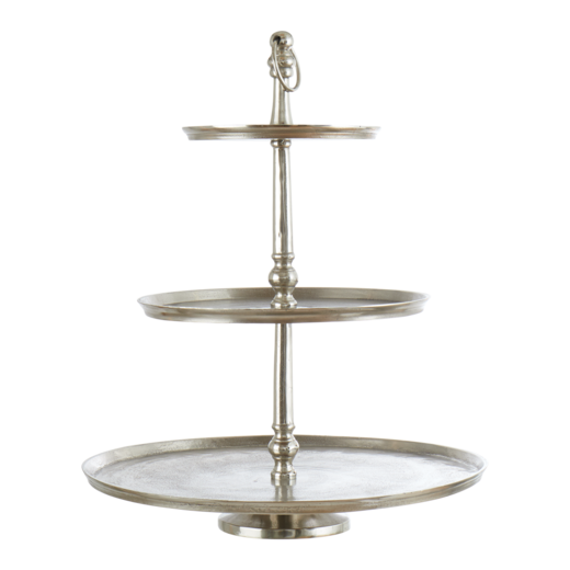 CARTER Cake stand, Nickel colour