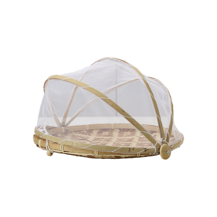 SUNNY Tray with cover, Natural/marrón