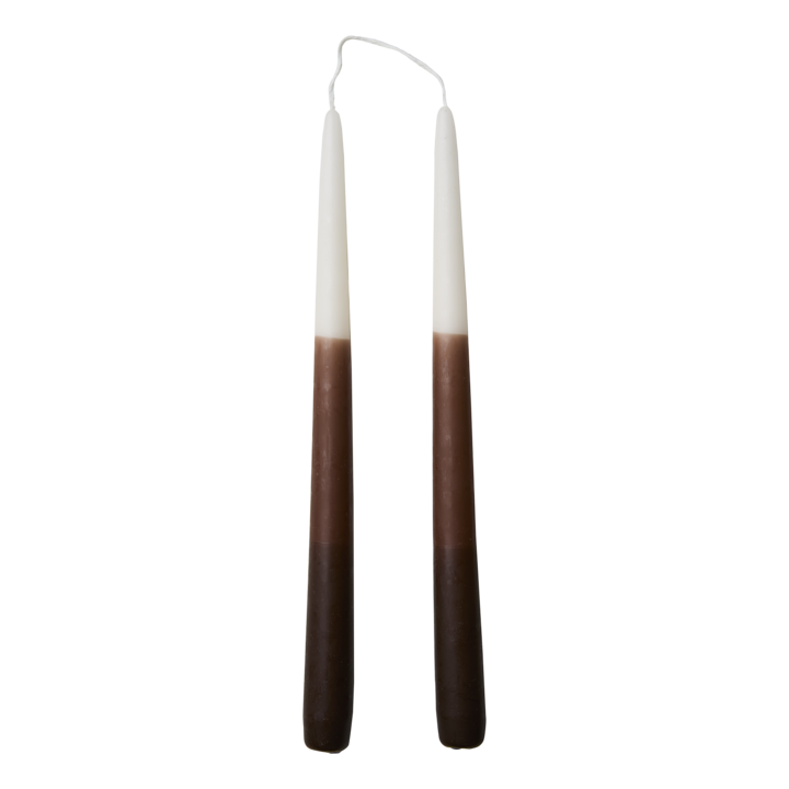 COLOURED TAPER Taper candle, Brown