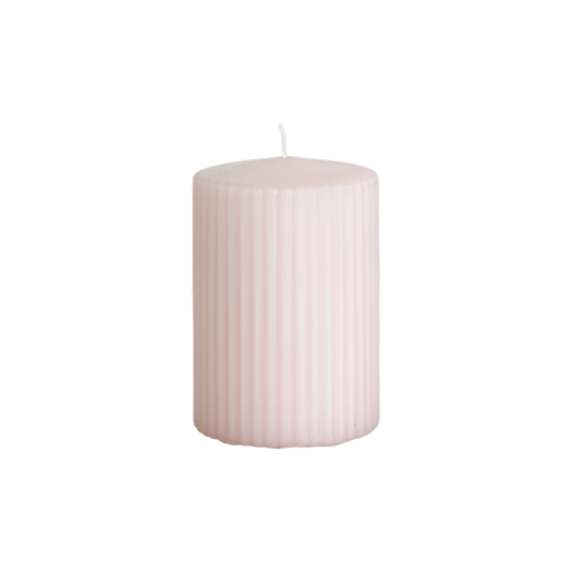 RILL Pillar candle, Dusty pink