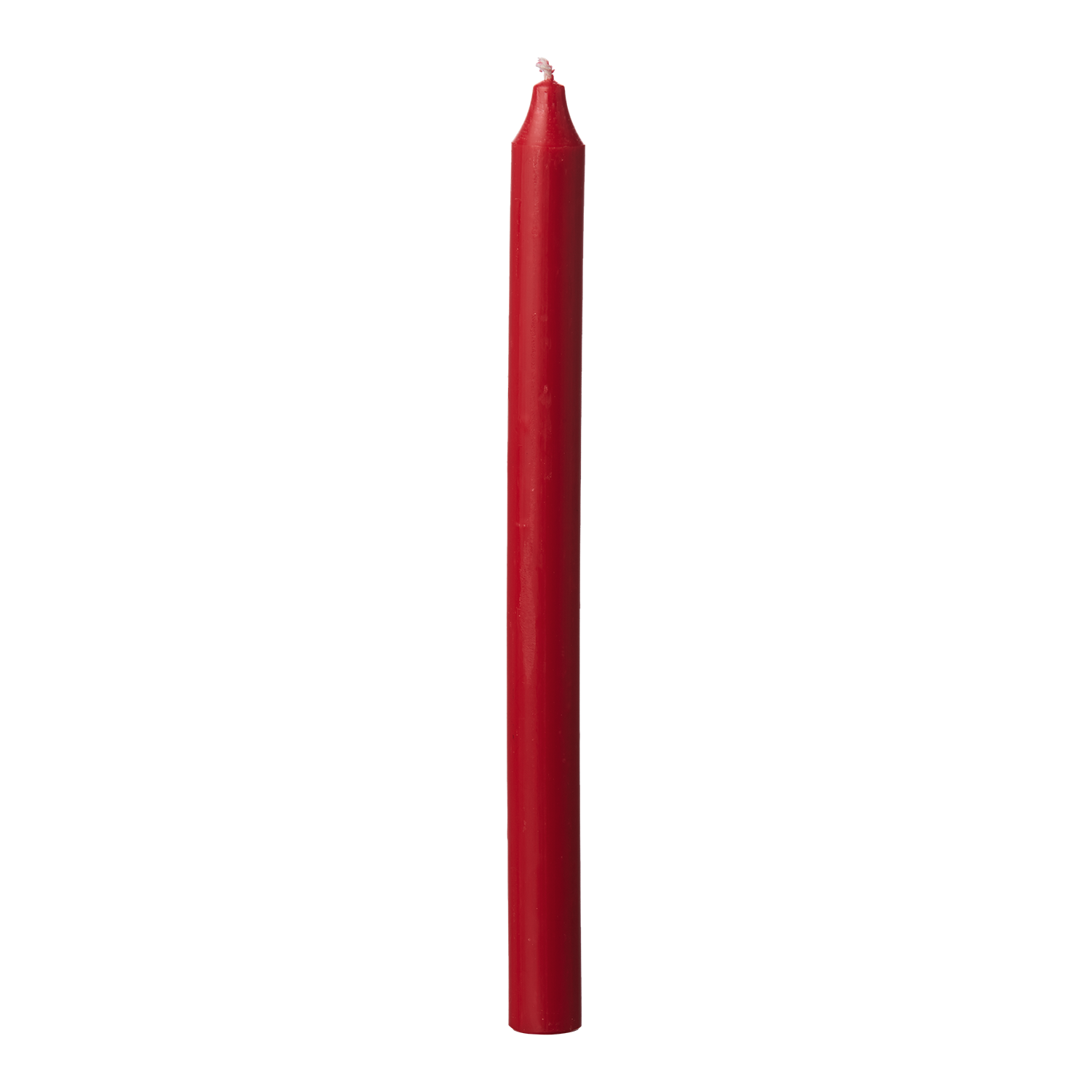 Set de 6 bougies pour chandelier rouge longues torsadées - 2x2x20cm