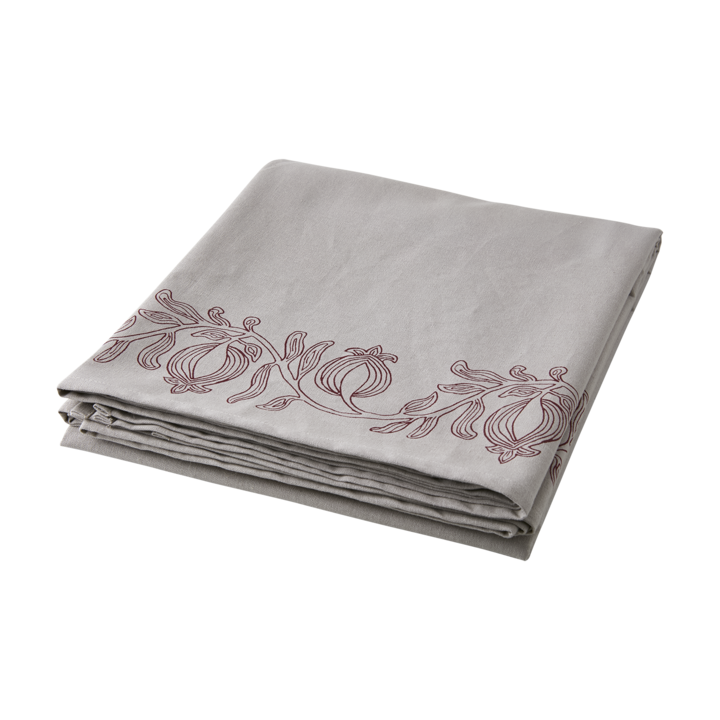 FLISA Tablecloth, Natural/burgundy