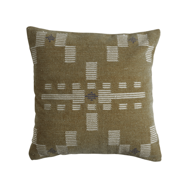 FLORIAN Housse de coussin, Vert mousse/ivoire