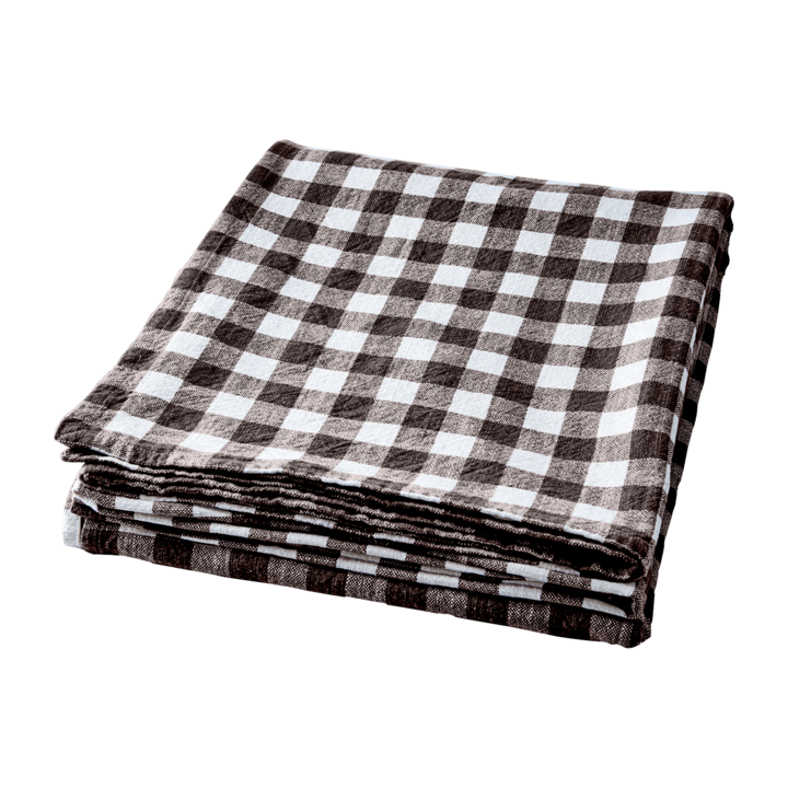 INGRID Tablecloth, Brown/ivory