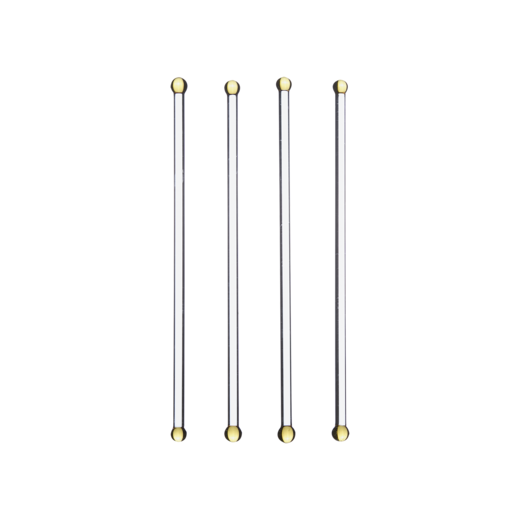 COCKTAIL Drinking rod, 4-pack, Clear/yellow