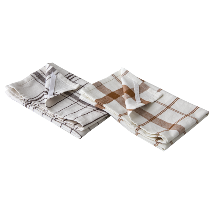 ANDERS Kitchen towel, Natural/brown, natural/beige
