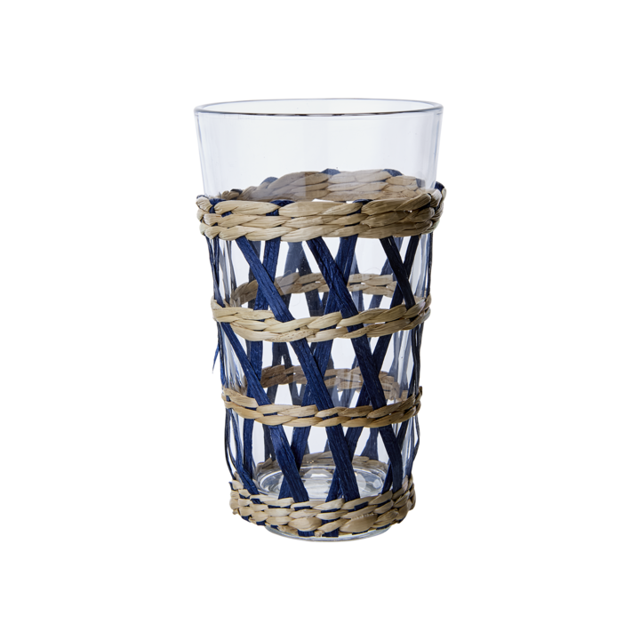 JILL Glass with cover, Clear/blue/natural