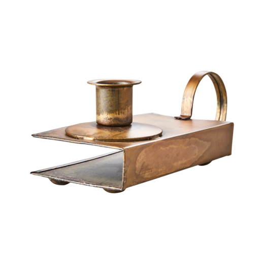 THOMAS Matchbox cover/candle holder, Brass colour