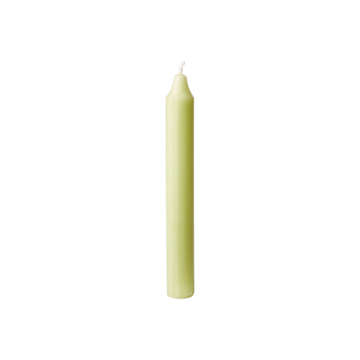 RUSTIC Taper candle, Avocado