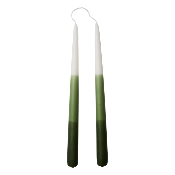 COLOURED TAPER Kronljus, Mörkgrön