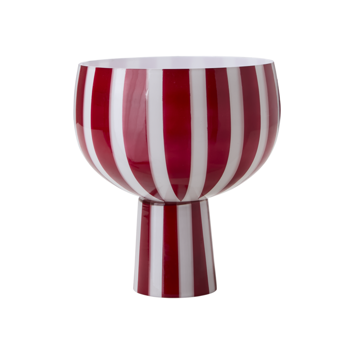 CIRCUS Bowl on foot, Red/white