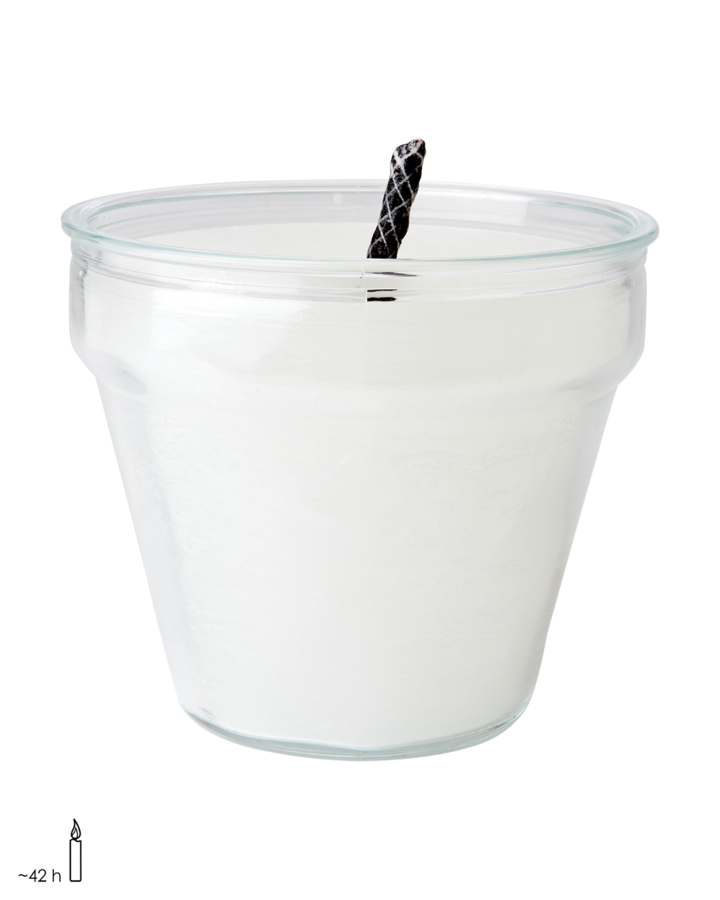 EVENT Vase with outdoor candle L, Clear/white