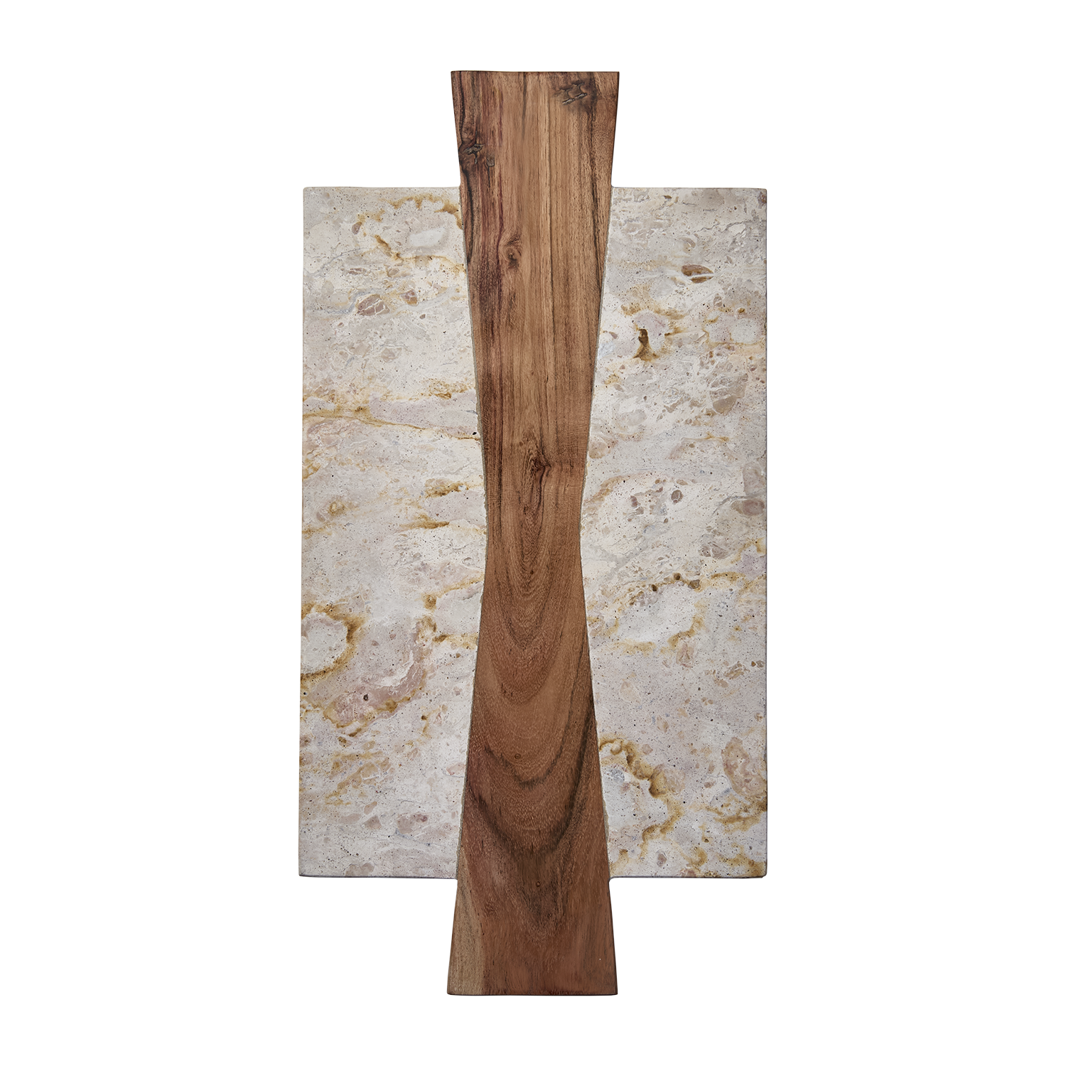 Tabla De Cortar De Madera Hevea T&G | Rectangular Con Orificio Corazón, Mediana, Natural Y Antibacteriana