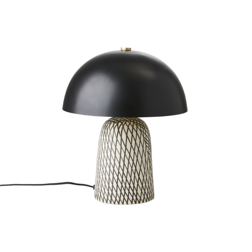 FUNGI Table lamp/Limited Edition M, Black/ivory