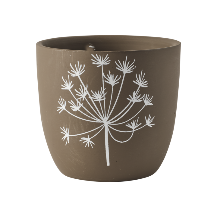 LIA Pot, Brown/white