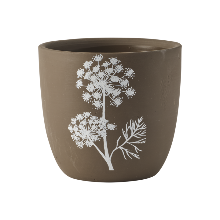 LIA Pot, Brown/white