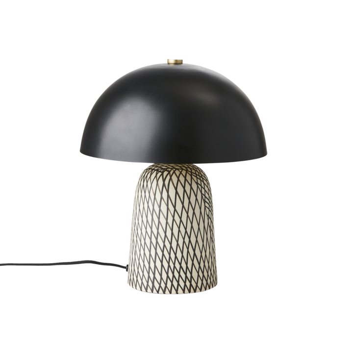 FUNGI Table lamp/Limited Edition M, Black/ivory