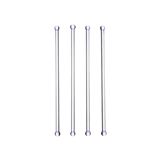 COCKTAIL Drinking rod, 4-pack, Clear/pink