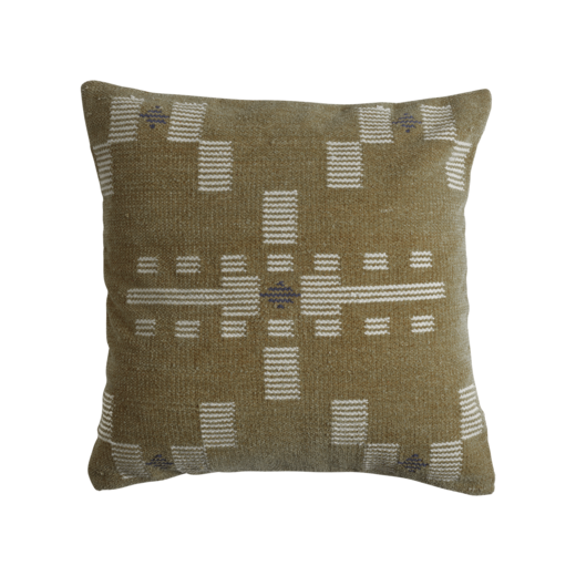 FLORIAN Housse de coussin, Vert mousse/ivoire