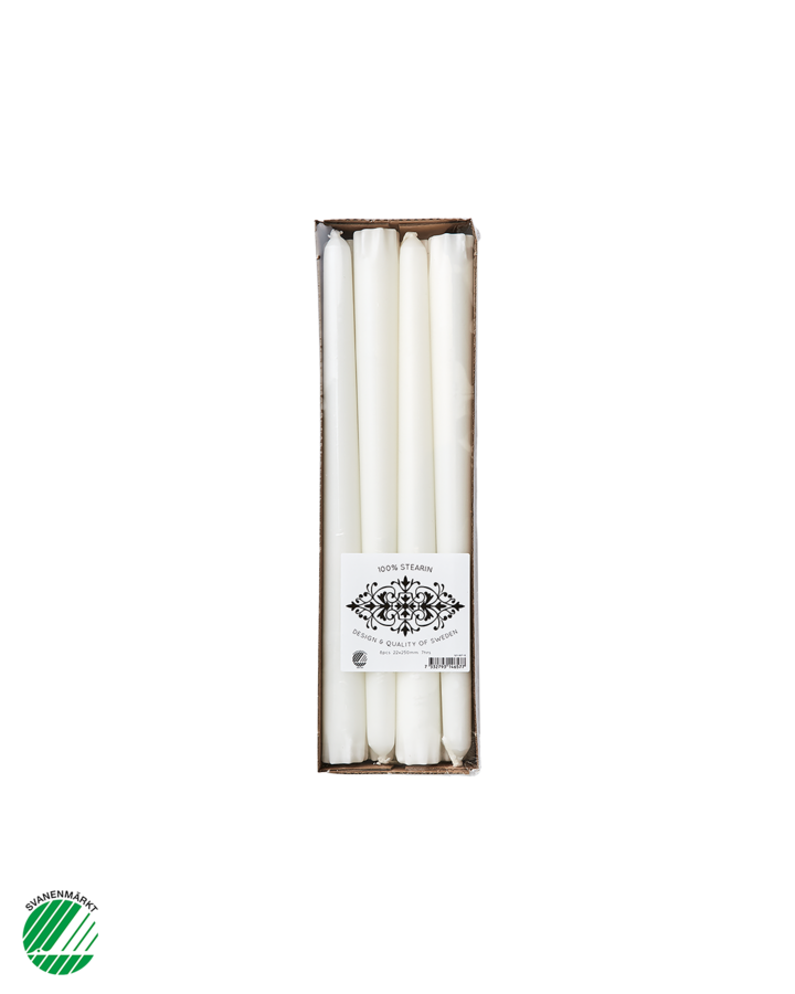 WHITE Kronljus, 8-pack, Vit