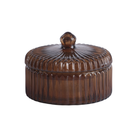 MIMOSA Pot avec couvercle, Marron