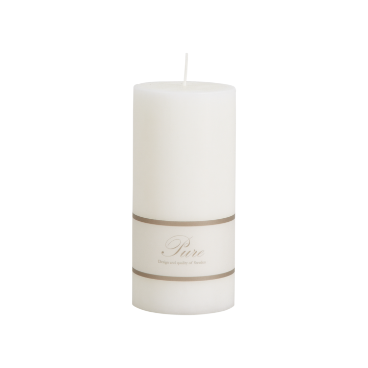 PURE Pillar candle, White