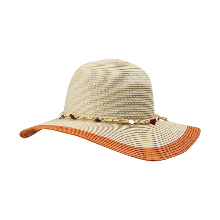 SAN REMO Straw hat, Natural/orange