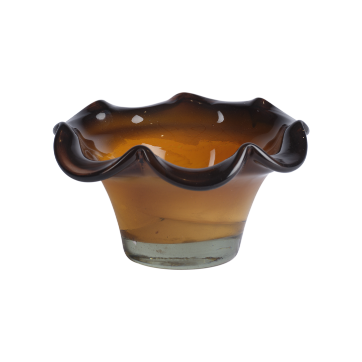 WAVE Tea light holder, Yellow