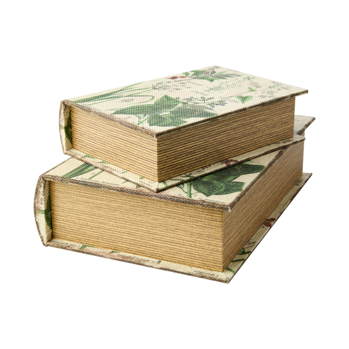 BROOKE Box, set of 2, Natural/green