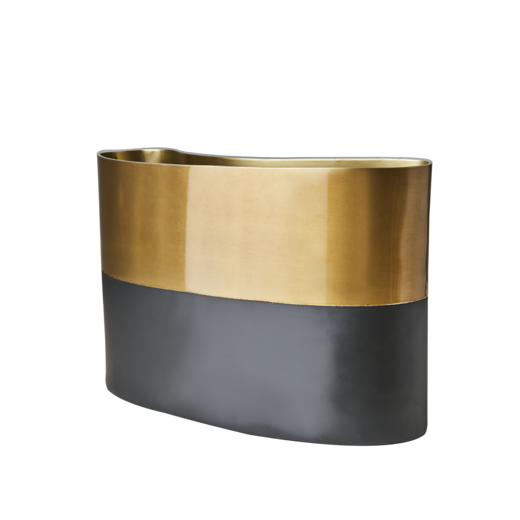 MUNO Vase, Brass colour/black