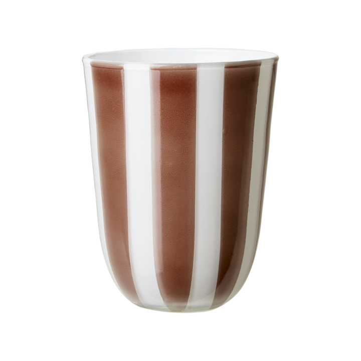 CIRCUS Teelichthalter M, Braun/weiß
