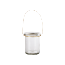 NADJA Hanging tea light holder, Clear/brass colour
