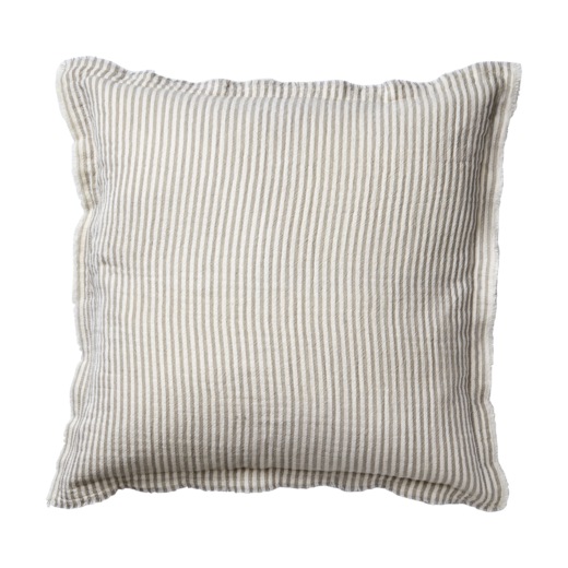 LINE Cushion cover, Grey/white