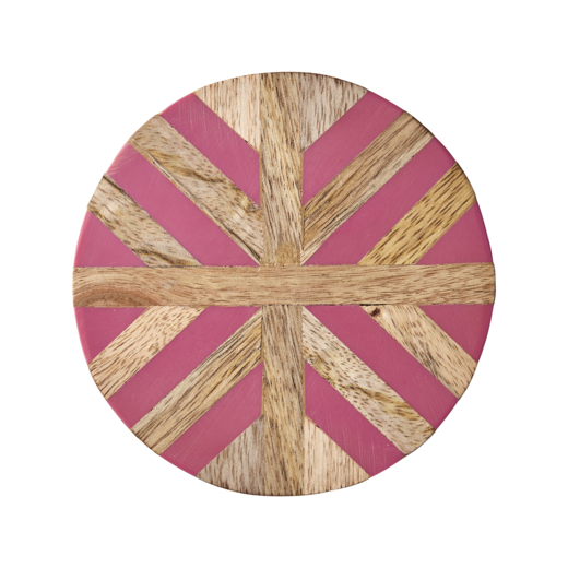 NICO Glass coaster, Natural/pink