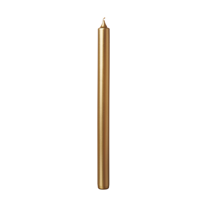 RUSTIC Taper candle, Gold