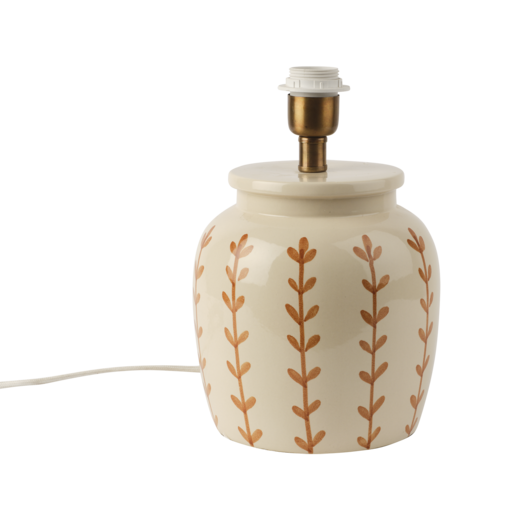 LISETT Pied de lampe, Ivoire/moutarde