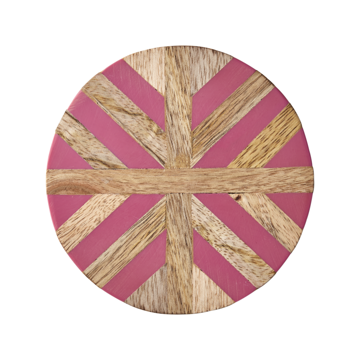 NICO Glass coaster, Natural/pink