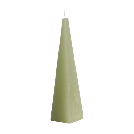 DECO Pyramid candle, Dusty green