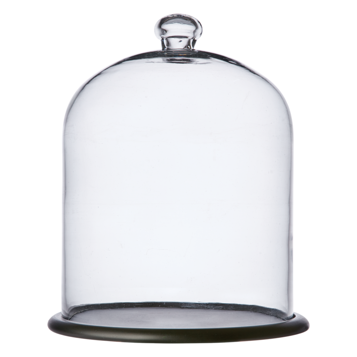 BELLA Bell jar with tray XL, Clear/black