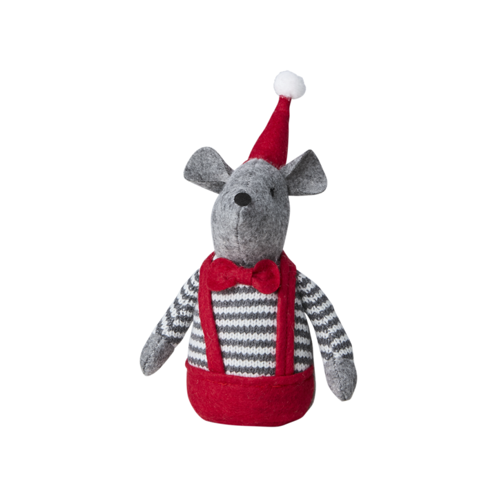 NOVELLA Weihnachtsmaus, Rot/grau