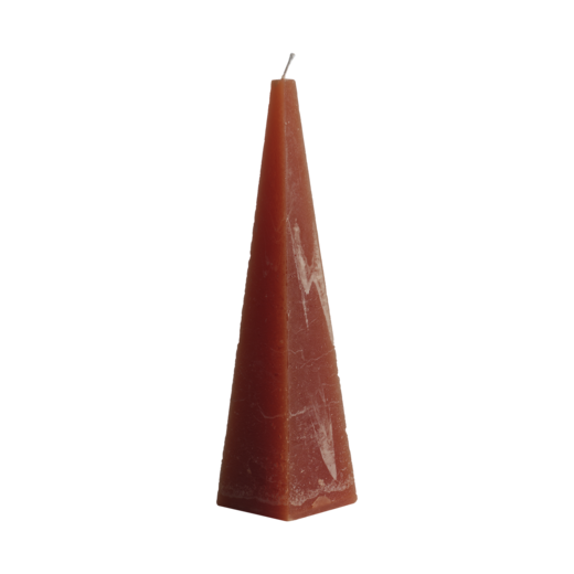 DECO Pyramid candle, Toffee