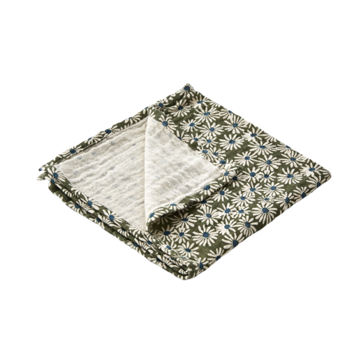 ELSA Napkin, Dark green/ivory/blue