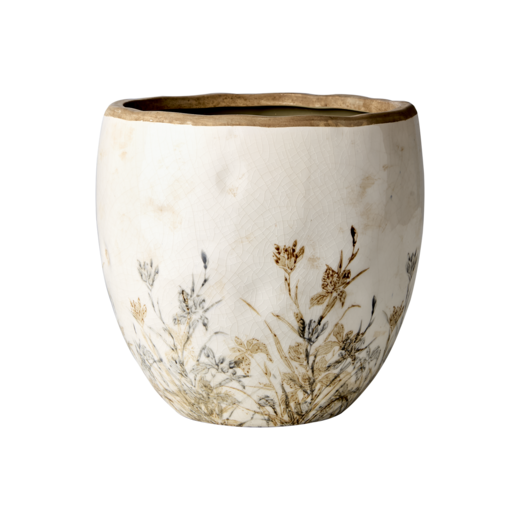 TUVA Pot, White/lilac/beige