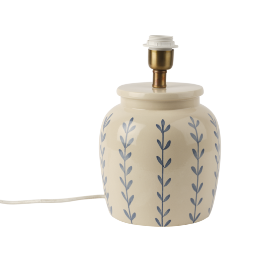 LISETT Pied de lampe, Ivoire/bleu