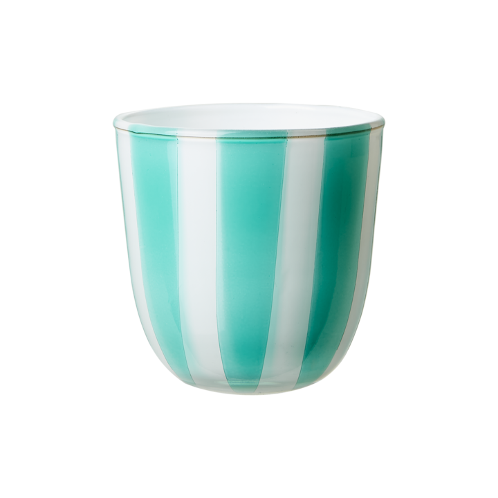 CIRCUS Tea light holder S, Turquoise/white