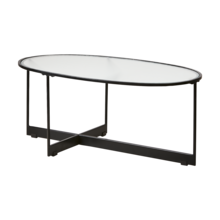 MILAN Table, Black/ clear