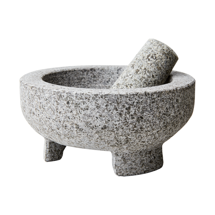 THYME Mortar with pestle, Grey