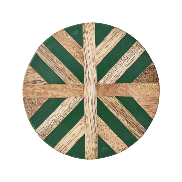 NICO Glass coaster, Natural/green