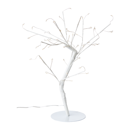 GLOW Baum mit Leuchtkette, 48 Lampen, Weiß